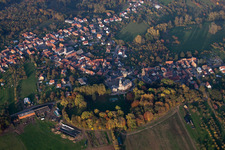 Aerial photograpy of Gœrsdorf in the state Bas-Rhin, France