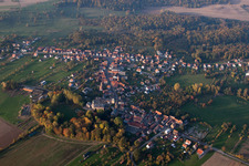 Oblique view of Gœrsdorf in the state Bas-Rhin, France