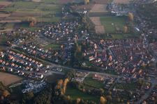 Aerial photograpy of Wœrth in the state Bas-Rhin, France