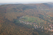 Oblique view of Preuschdorf in the state Bas-Rhin, France