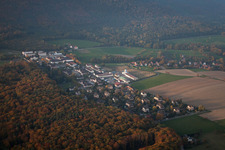 Drachenbronn-Birlenbach in the state Bas-Rhin, France from above