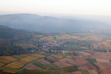 Aerial view of Cleebourg in the state Bas-Rhin, France