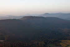 Aerial photograpy of Cleebourg in the state Bas-Rhin, France
