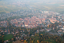 Drone recording of Wissembourg in the state Bas-Rhin, France