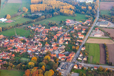 Drone image of District Altenstadt in Wissembourg in the state Bas-Rhin, France