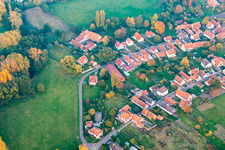 District Altenstadt in Wissembourg in the state Bas-Rhin, France from a drone