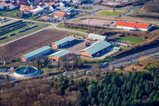 Highway maintenance department in Kandel in the state Rhineland-Palatinate, Germany seen from above