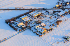 Karlshöhlchen in winter with snow in Freckenfeld in the state Rhineland-Palatinate, Germany