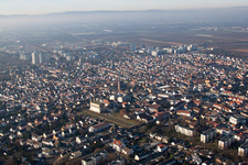 Aerial photograpy of District Oggersheim in Ludwigshafen am Rhein in the state Rhineland-Palatinate, Germany