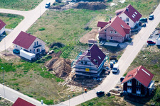Bird's eye view of New development area NO in the district Schaidt in Wörth am Rhein in the state Rhineland-Palatinate, Germany