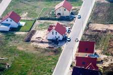 New development area NO in the district Schaidt in Wörth am Rhein in the state Rhineland-Palatinate, Germany viewn from the air