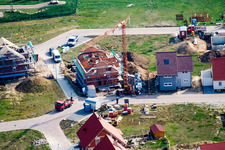 New development area NO in the district Schaidt in Wörth am Rhein in the state Rhineland-Palatinate, Germany from the drone perspective