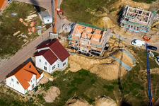 Aerial photograpy of New development area NO in the district Schaidt in Wörth am Rhein in the state Rhineland-Palatinate, Germany