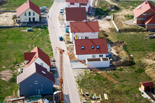 New development area NO in the district Schaidt in Wörth am Rhein in the state Rhineland-Palatinate, Germany from the drone perspective