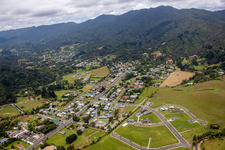 Aerial view of Coromandel in the state Waikato, New Zealand
