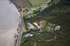 Coromandel in the state Waikato, New Zealand viewn from the air