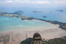 Drone image of Coromandel in the state Waikato, New Zealand