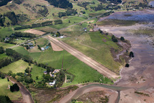 District Preece Point in Coromandel in the state Waikato, New Zealand from above