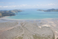 District Preece Point in Coromandel in the state Waikato, New Zealand seen from above
