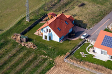 At Narrenberg in Hergersweiler in the state Rhineland-Palatinate, Germany from above