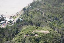 Aerial photograpy of District Wyuna Bay in Coromandel in the state Waikato, New Zealand