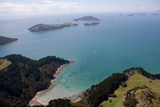 Whanganui Island in the state Waikato, New Zealand viewn from the air