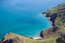 Whanganui Island in the state Waikato, New Zealand out of the air