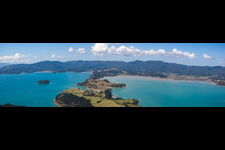 Panorama in Whanganui Island in the state Waikato, New Zealand