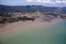 Coromandel in the state Waikato, New Zealand seen from a drone