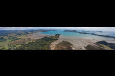 Aerial photograpy of Panorama in Coromandel in the state Waikato, New Zealand