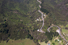 Oblique view of Coromandel in the state Waikato, New Zealand