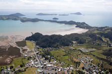 Coromandel in the state Waikato, New Zealand from above