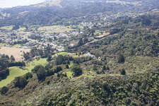 Drone image of Coromandel in the state Waikato, New Zealand