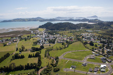 Coromandel in the state Waikato, New Zealand from above