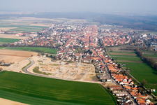 Aerial photograpy of New development area Am Höhenweg in Kandel in the state Rhineland-Palatinate, Germany