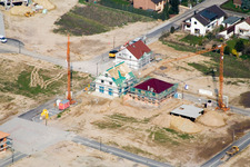 New development area Am Höhenweg in Kandel in the state Rhineland-Palatinate, Germany out of the air