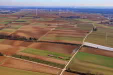 Aerial photograpy of Model airfield of the model flying club Freckenfeld eV in Freckenfeld in the state Rhineland-Palatinate, Germany