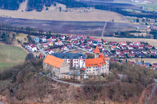 Castle complex of the Veste Heldburg in Heldburg in the state Thuringia, Germany