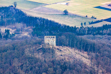 Ruins and vestiges of the former castle and fortress Straufhain in Straufhain in the state Thuringia, Germany