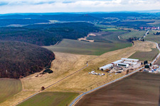 Aerial view of Westhausen in the state Thuringia, Germany