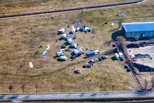 Aerial photograpy of Info in Westhausen in the state Thuringia, Germany