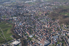 From the southwest in the district Oberachern in Achern in the state Baden-Wuerttemberg, Germany