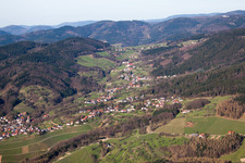 Aerial photograpy of District Neusatz in Bühl in the state Baden-Wuerttemberg, Germany