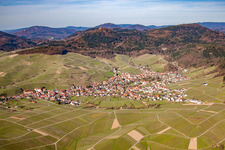 Aerial photograpy of From the west in the district Neuweier in Baden-Baden in the state Baden-Wuerttemberg, Germany