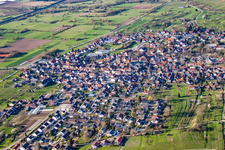 Aerial view of From the south in the district Steinbach in Baden-Baden in the state Baden-Wuerttemberg, Germany