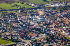 From the southeast in Sinzheim in the state Baden-Wuerttemberg, Germany