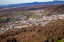 Aerial photograpy of District Oos in Baden-Baden in the state Baden-Wuerttemberg, Germany