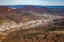 Aerial view of Baden-Baden in the state Baden-Wuerttemberg, Germany