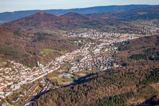Town View of the streets and houses of the residential areas in the district Oos in Baden-Baden in the state Baden-Wurttemberg