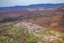 Aerial view of District Balg in Baden-Baden in the state Baden-Wuerttemberg, Germany